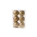 Kerstbal Set6 Glitter Goud D6cm In Pvc Box 