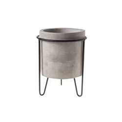 Cosy @ Home Cachepot Gris Rond Beton 13.5x13.5x17.5  