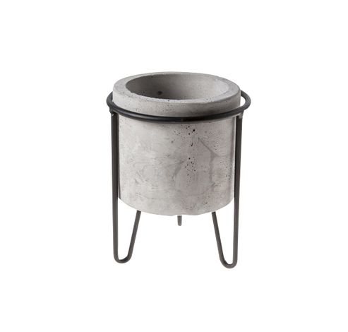 Cachepot Gris Rond Beton 11.5x11.5x15cm   Cosy @ Home