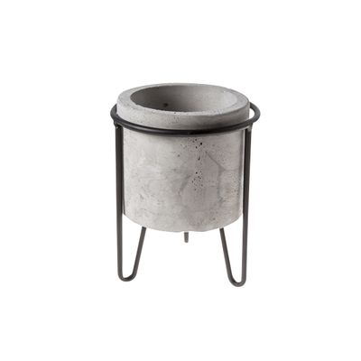 Cachepot Gris Rond Beton 11.5x11.5x15cm   Cosy @ Home