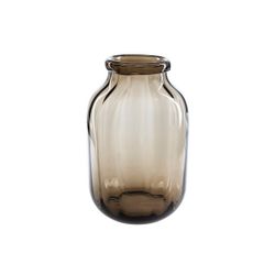 Cosy @ Home Vase Brun Rond Verre 20,5x20,5xh32 Optic  