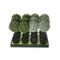 Buxus Set12 Groen Kunststof 15x15xh43  