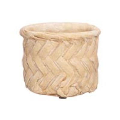 Cachepot Largo Beige 10,5x10,5xh8,5cm Ro Nd Ciment  Cosy @ Home