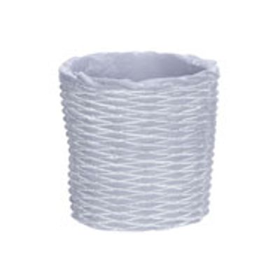 Cachepot Willow Look Gris 12,5x12,5xh12, 5cm Rond Ciment  Cosy @ Home