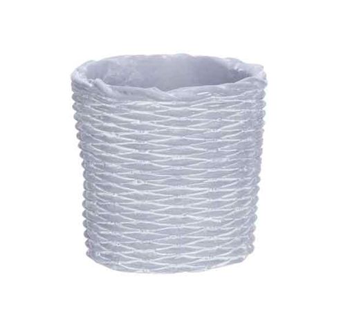 Cachepot Willow Look Gris 12,5x12,5xh12, 5cm Rond Ciment  Cosy @ Home