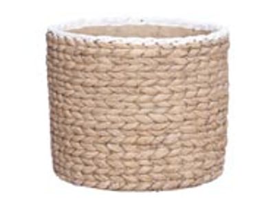 Bloempot White Border Zand 23,5x22xh19,5 Cm Rond Cement