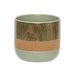 Cosy @ Home Bloempot Cork - Wood Groen 16,5xh14,4cm Rond Dolomiet