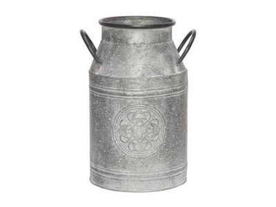 Cremier Embossed Logo Gris 22,5x21xh35cm  Rond Zinc