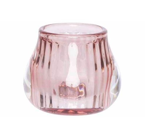 Theelichthouder Roze 8x8xh6,8cm Glas   Cosy @ Home