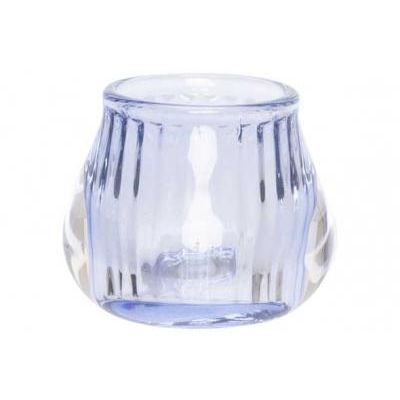 Bougeoir Bleu Claire 8x8xh6,8cm Verre   Cosy @ Home