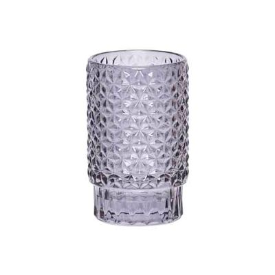 Bougeoir Covent Gard. Gris Fonce 6,2x6,2 Xh9,8cm Verre  Cosy @ Home