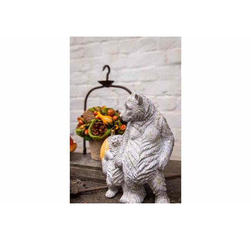 Ours Wash Blanc 20x10xh29cm Resine   Cosy @ Home