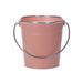 Cosy @ Home Emmer Matt Silver Handle Peach D13xh13cm  Rond Conisch Metaal