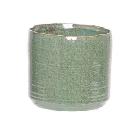 Cachepot Vert 16,5x16,5xh15cm Cylindriqu E Gres  Cosy @ Home