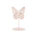 Vlinders 1x Glass Cup D6,5-h5cm Peach 10 X10xh18cm Rond Metaal 