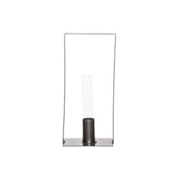 Cosy @ Home Support 1x Glass Tube D2.5-h15cm Gris 11 X8xh25cm Rectangle Metal 