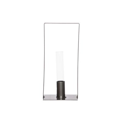 Staander 1x Glass Tube D2.5-h15cm Grijs 11x8xh25cm Rechthoek Metaal  Cosy @ Home