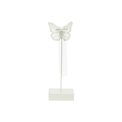 Vase Butterfly 1x Glass Tube D3,5-h15cm Mint 8x8xh24cm Rond Metal  Cosy @ Home