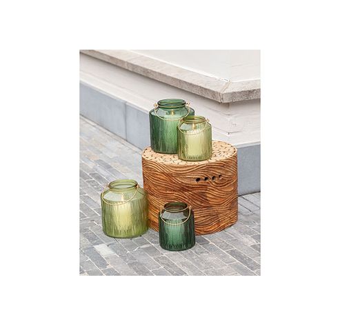 Lanterne Vert 14x14xh16cm Verre   Cosy @ Home