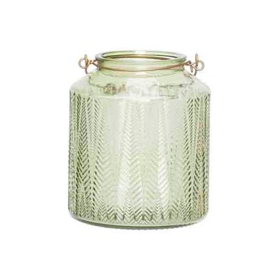 Lanterne Vert 14x14xh16cm Verre   Cosy @ Home