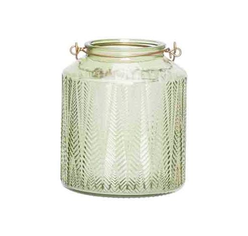 Lanterne Vert 14x14xh16cm Verre   Cosy @ Home