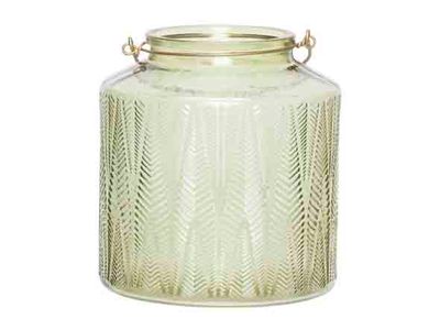 Lanterne Vert 19x19xh20cm Verre 
