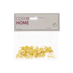 Cosy @ Home Kip Deco 24pcs In Polybag Geel 2x2cm Hout 