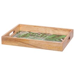 Jungle Dienblad Groen 40x30xh6cm Rechth Ek Hout 