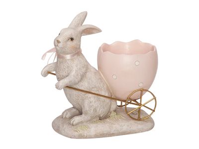 Konijn Egg Cup Roze 15,8x9,2xh15,8cm Res In