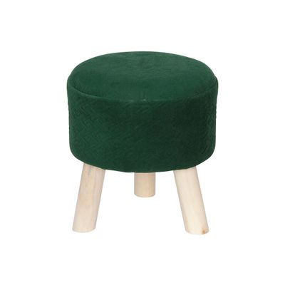 Tabouret Velvet Vert 32x32xh33cm Textile  