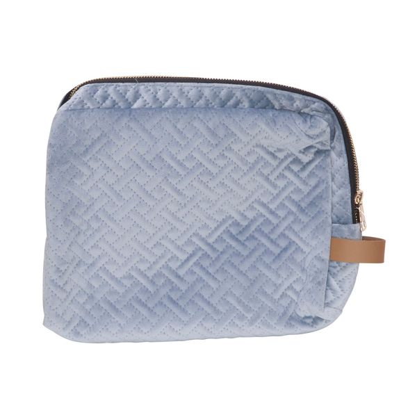 Toiletzak Velvet Blauw 25x5xh20cm Textie L 