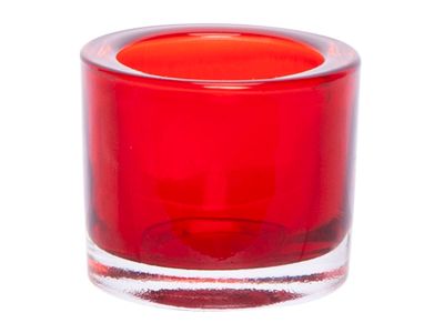 Theelichthouder Set12 Rood D6.5xh6cm In Display