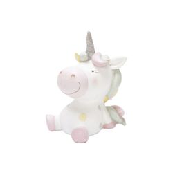 Cosy @ Home SPAARPOT UNICORN WIT 13X11,5XH14,5CM POL 