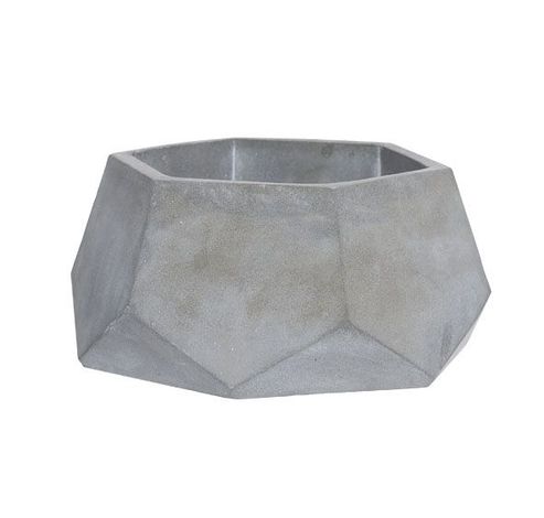 Cachepot   Gris Hexagone Gres D10 10x10x H10  Cosy @ Home