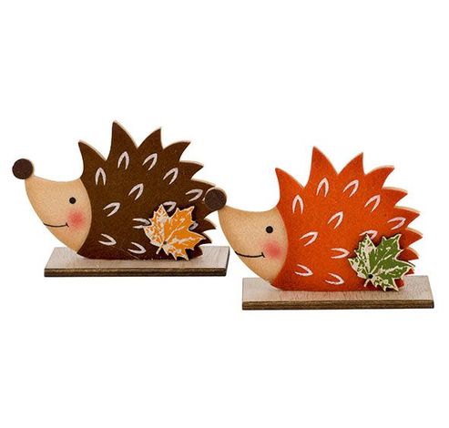 STAANDER HEDGEHOG 2ASS 10X4XH8CM HOUT  Cosy @ Home