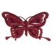 Vlinder Clip Glitter Rood 14x2xh10cm Kun Ststof 