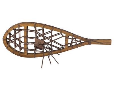 Raquette X2 Ornament  Brun 3xh55cm Bois 