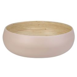 Cosy @ Home SCHAAL ROND ROZE 30X30XH11CM BAMBOE 