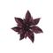 Kerstroos Clip Glitter Bordeaux D15cm Ku Nststof 