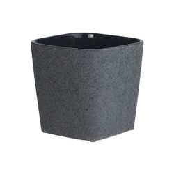 Cosy @ Home Cachepot Speckles Gris Fonce 13x13xh13cm  Carre Gres 