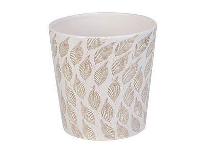 Bloempot Leaves Goud 15x15xh15cm Conisch  Dolomiet