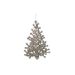 Hanger Kerstboom Glitter Champagne 15x10 Cm Kunststof 