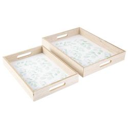 Dienblad Eucalypt Set2 Natuur 40x30xh5cm Hout 