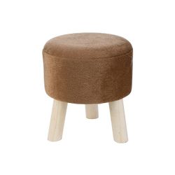 Cosy @ Home Tabouret Hairy Cognac 32x32xh33cm Bois  