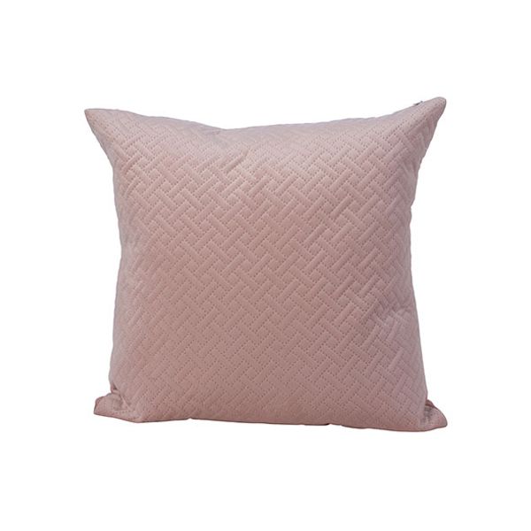 Kussen Velvet Cross Roze 40x40xh6cm  