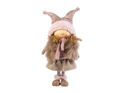 Lotte Standing Fur Sand Roze 18x11xh41cm 