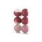 Kerstbal Set6 Glitter Donkerrood D8cm Ku Nststof 