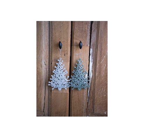 Hanger Kerstboom Glitter Mint 15x10cm Ku Nststof  Cosy @ Home