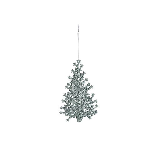 Hanger Kerstboom Glitter Mint 15x10cm Ku Nststof  Cosy @ Home