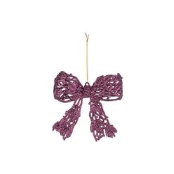 Cosy @ Home Hanger Strik Glitter Bordeaux 12x10cm Ku Nststof 